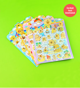 Capybara Tasarımlı Puf Sticker