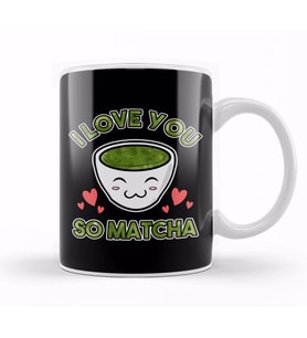 Cute & Adorable I Love You So Matcha Food Pun Kupa Bardak Porselen