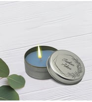 BK Gift Kişiye Özel İsimli Silver Metal Kutuda Kokulu Mum-8, Ev Hediyesi, Arkadaşa Hediye, Kokulu Mum