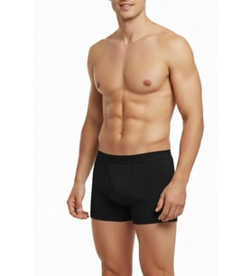 Erkek Likralı Boxer Düz Renk BGL-ST05007 (Siyah)