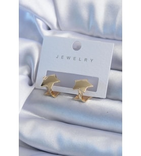 Gold Renk Yıldız Model Pirinç Kadın Küpe