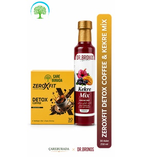 ÇareBurada ZeroxFit Detoks Kahvesi 30 Saşe 3 gr & Dr. Bronos Kekre Mix 250 ml
