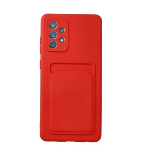 Samsung Galaxy A32 Kılıf Kelvin Kartvizitli Silikon - Kırmızı