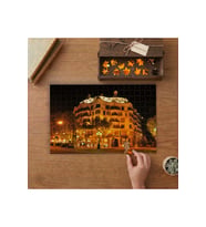 Casa Mila Gece Manzarası Tasarımı 240 parça Ahşap Puzzle Ahşap Kutuda MP01249