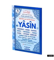 Furkan Orta Boy 80 Sayfa 3 lü Yasin Cüzü Mavi Renk