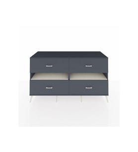 Kronos Konsol 2 Raflı 4 Çekmeceli  176x59x99 Antrasit-Aytaşı/Antrasit