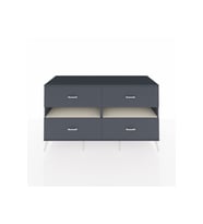 Kronos Konsol 2 Raflı 4 Çekmeceli  176x59x99 Antrasit-Aytaşı/Antrasit