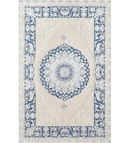 Eliana Home Baskılı, Yıkanabilir Kaymaz Taban Salon Halısı LNA0519 100x150 cm (Mavi)