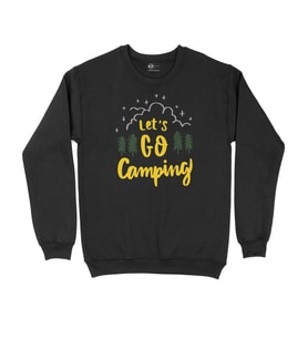Lets Go Camping Siyah Sweatshirt