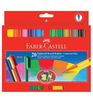 Keçeli Kalem 20 lu Eğlenceli Yaratıcı Set Faber Castell 20 Renk Eğlenceli Keçeli Kalem Seti