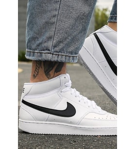 Nike Court Vision Mid White Sneaker Bilekli Günlük Beyaz Spor Ayakkabı