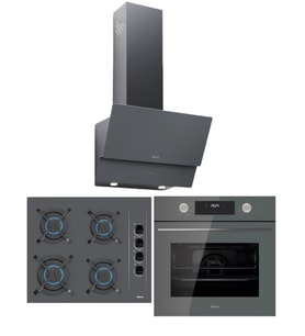 Teka Chef 4 Gri Ankastre Set (GBC 64002 Ocak + HAK 625 Fırın + ATV 60 Pro Davlum