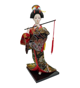 Japon Kimonolu Geyşa Bebek Biblo 30 cm No.22