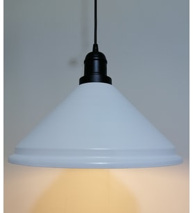 RİOLİGHT RETRO BEYAZ İÇİ BEYAZ TEKLİ METAL SARKIT ÇAP: 33CM (Siyah)