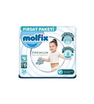 Mey İthalat® Premium Bebek Bezi Fırsat Paketi 6 Beden 15+ Kg 34 Adet