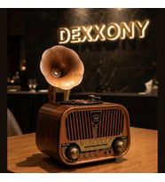 Dexxony DCX-13 Kahverengi Nostaljik Radyo & Zarif Nostaljik Ahşap Görünümlü Radyo Bluetooth Hoparlör