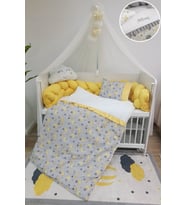 Baby Clime, Masal Serisi 70x130 Örgü Korumalı Bebek Uyku Seti İsim Nakışlı