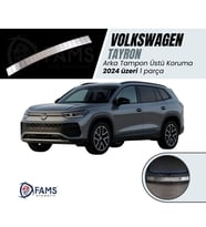 VW T.AYRON Uyumlu  Arka Tampon Üstü Koruma 2024 Üzeri P.Çelik (Parlak)