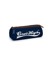 CORAL HIGH 31036 LACİVERT KAHVERENGİ DESENLİ ÜÇ BÖLMELİ KALEM ÇANTASI