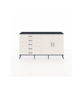 Arges Konsol 2 Raflı 5 Çekmeceli 2 Kapaklı 176x30x99 Antrasit-Aytaşı