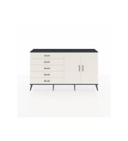 Arges Konsol 2 Raflı 5 Çekmeceli 2 Kapaklı 176x30x99 Antrasit-Aytaşı