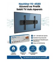 NEXT YE-4580 45-80'' Sabit LCD LED Tv Askı Aparatı - Su Terazili (Siyah)