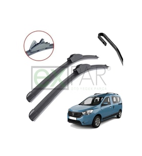 DACİA DOKKER ÖN CAM SİLECEK SÜPÜRGESİ TAKIMI 2012 - 2015 MODEL ARASI SAĞ SOL TAKIM
