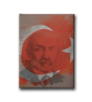 Türk Bayrağı - M. Akif Ersoy Kanvas Tablo ABD132