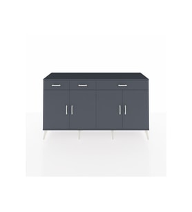 Kronos Konsol 4 Raflı 3 Çekmeceli 4 Kapaklı 176x59x99 Antrasit-Antrasit