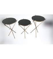 Brc Küpe 17628 zigon Metal Bakır Eskitme Gold renk ayak Kırılmaz siyah cam tabla