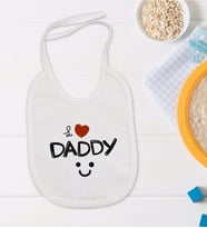 BK Kids I Love Daddy Tasarımlı Bebek Mama Önlüğü - Model 1