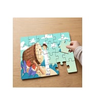 Ramazan Davulu Çalan Çocuk Tasarımlı 24 Parça Ahşap Çocuk Puzzle