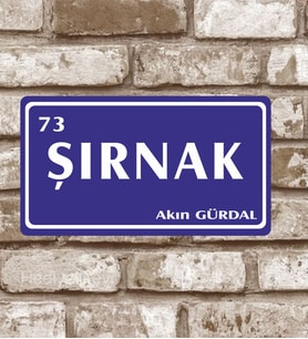 Kişiye Özel Metal Plaka Şırnak 73 Retro Poster (29X15)