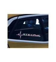 Ateca Yan Cam Sticker Oto Kapı 20 Cm X 7 Cm Hologram c82