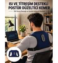 Postür Düzeltici Masaj Kemeri Titreşim Isıtma ve Destek Sistemi Yeni Nesil