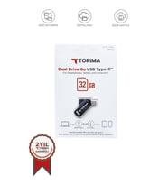Torima Siyah 32GB Çift Sürücülü USB-TYPE-C OTG
