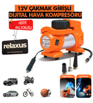 Araç Çakmak Girişli Dijital Hava Kompresörü Lastik Şişirme Pompası 12V Taşınabilir Oto Kokusu Hediye