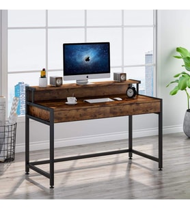 Zizuva Tasarım Monitör Raflı Ergonomik Çalışma Masası