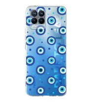 PrintiFy Realme 8 Pro  ile Uyumlu 1mm Slim Fit Nazar Boncuğu 1 Baskılı Şeffaf  Kılıf