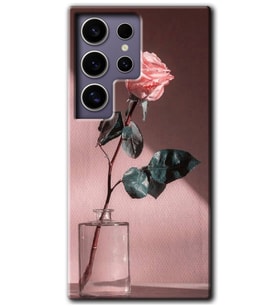 Galaxy S24 Ultra Kılıf HD Desen Baskılı Kılıf - Retro Gül