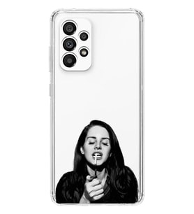 Samsung Galaxy A72 Uyumlu Lana Del Rey Desenli Şeffaf Telefon Kılıfı