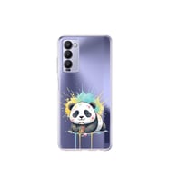 Tecno Camon 18P ile Uyumlu Splash Panda Tasarımlı Şeffaf Silikon Kılıf