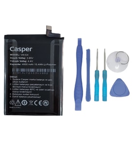 Casper Via E4 Uyumlu Pil Sıfır - Servis + TAMİR SETİ