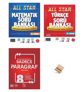 Newton LGS 2027 8. Sınıf Matematik Türkçe ve Paragraf 3lü All Star Soru Bankası + Telefon Standı