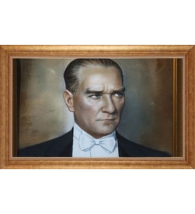 ALTIN ÇERÇEVELİ PASPARTULU TABLO CR1041