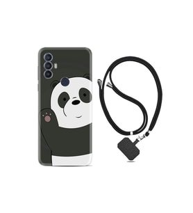 Tcl 30 Se Kılıf Excode Ipli Boyun Askılı Desenli Silikon Hello Panda 1709
