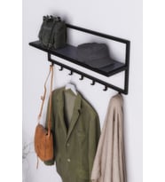 Lyla Concept Lina Aksesuar Raflı Askılık,Portmanto (63  cm -6 Askı) (Antrasit)