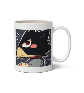 My Hero Academia Tokoyami Avatar Anime Baskılı Beyaz Kupa Bardak