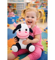 25 cm Peluş İnek – Yumuşak, Sevimli ve Dekoratif Hediye