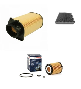 Bosch Filtre Bakım Seti Mercedes C200 W205 2015-2020 Benzinli 184 Beygir Hava + Yağ f. + Polen Filtre Filtron
